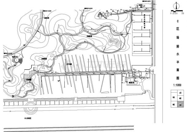 北京某公园基础设施系统配套给排水设计cad施工图纸-图一