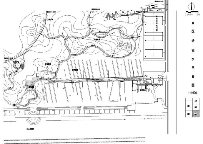 北京某公园基础设施系统配套给排水设计cad施工图纸_图1
