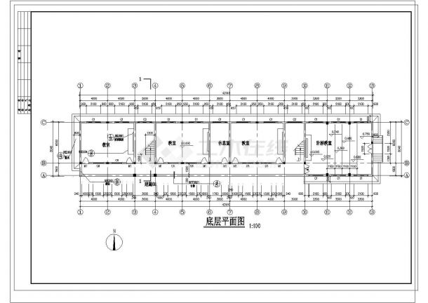 某地区学校教学楼建筑施工图-图二