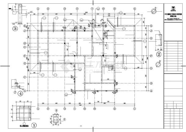 三层A型别墅结构施工cad图，共十张-图二