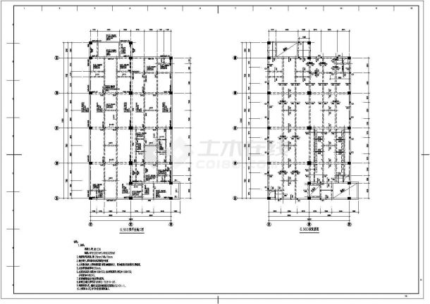 钢结构设计_某框剪结构电控楼结构施工CAD图-图二