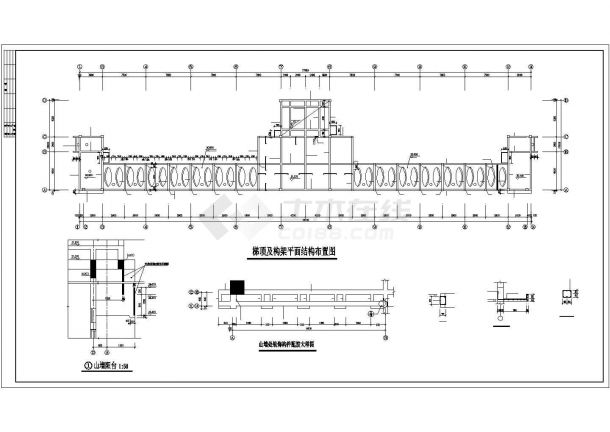 成都市府南北路某创业园7层框架结构办公楼全套结构设计CAD图纸-图二