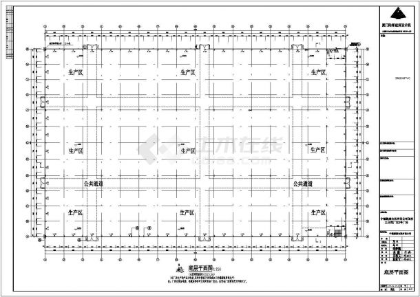 钢结构设计_某电机有限公司钢结构厂房CAD图-图二