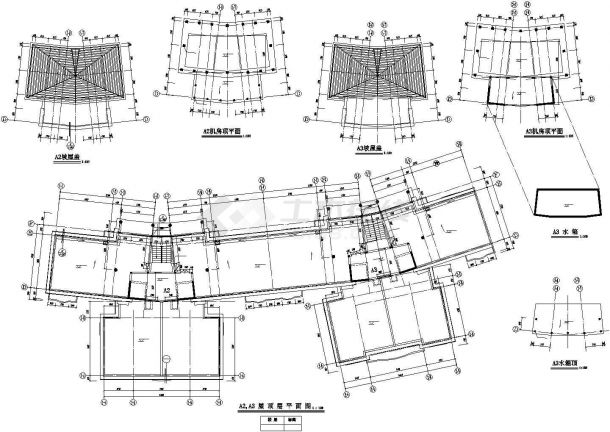 某地住宅标准、复式平面建筑设计图纸-图一