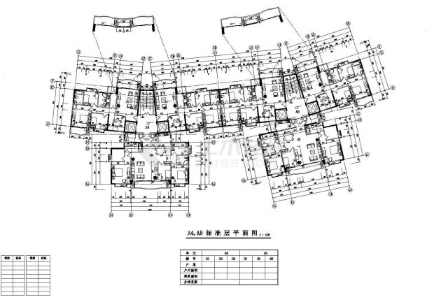 某地住宅标准、复式平面建筑设计图纸-图二