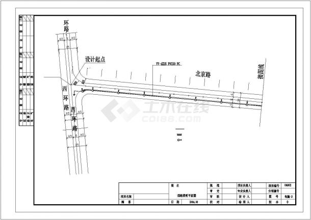 上海某滨江公园观景道路照明设计CAD图纸-图一
