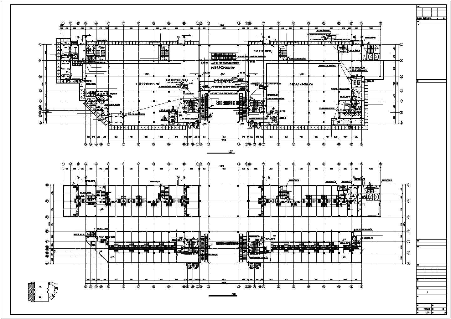 6层框混结构星级商务宾馆各层配电系统设计CAD图纸