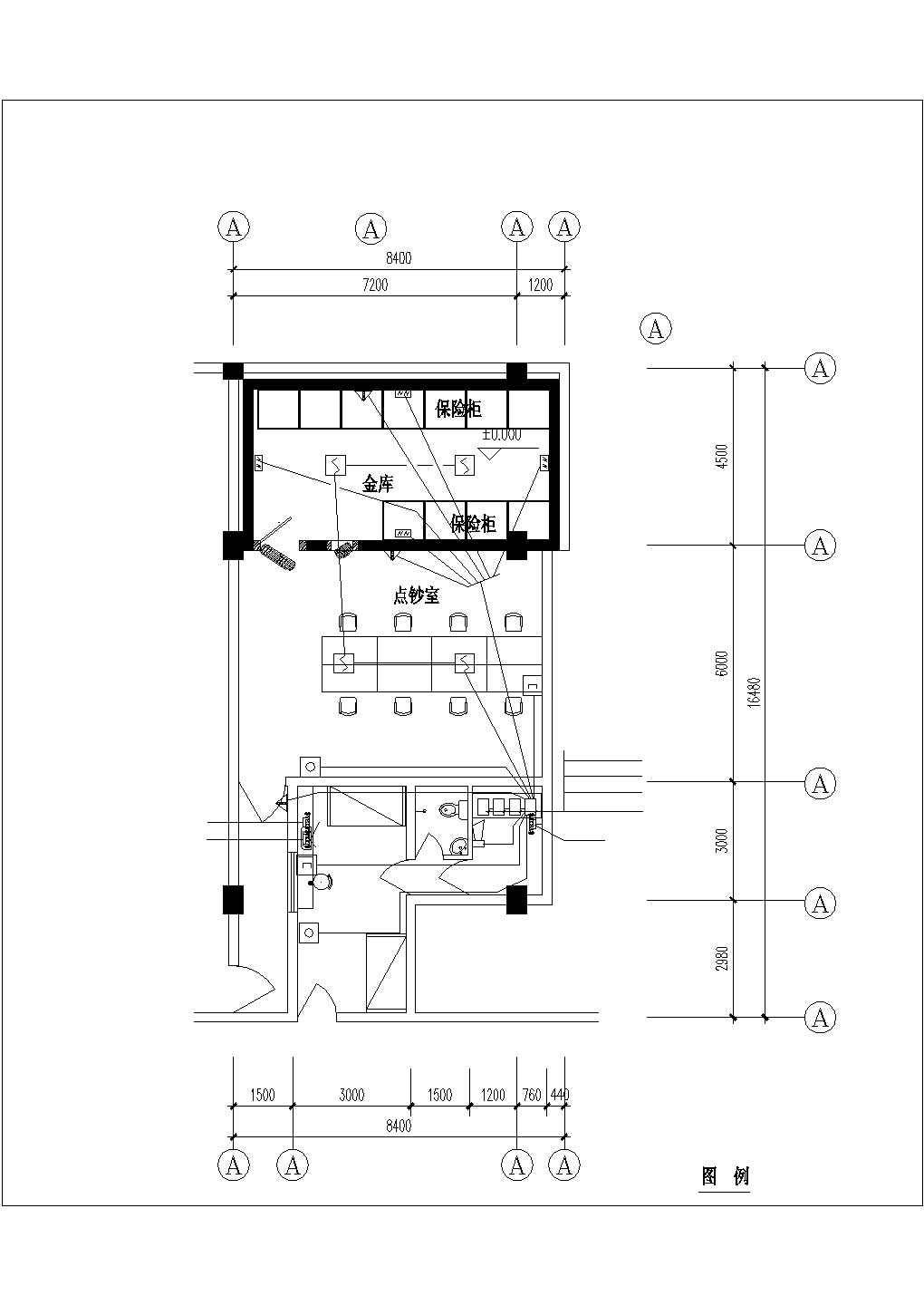 上海某金融公司保险仓库全套电气系统设计CAD图纸