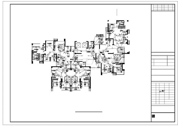 台州市某新建小区25层框剪结构商住楼电气设计CAD图纸（底层商铺）-图一