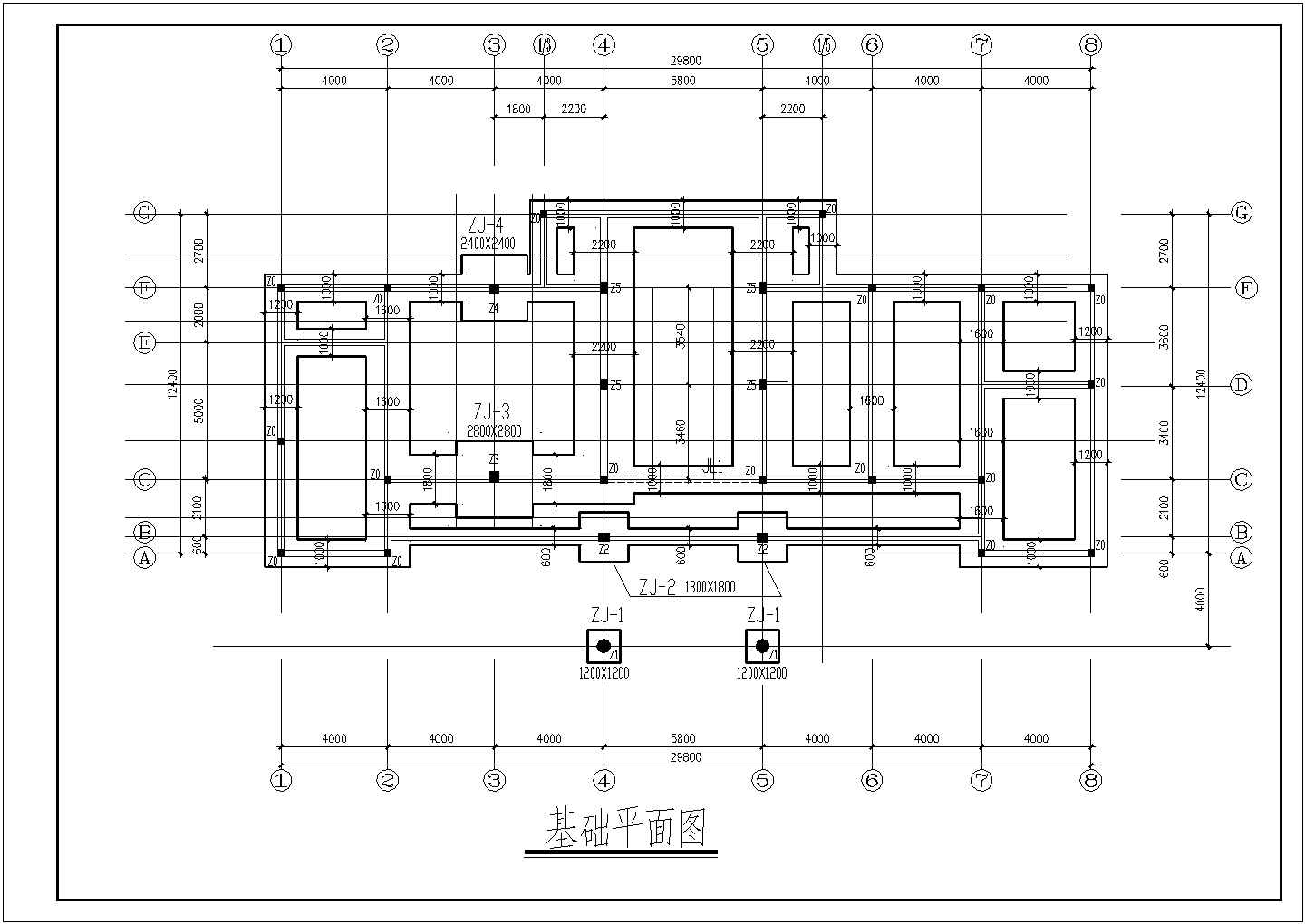 钢结构设计_某水库办公楼建筑结构CAD图