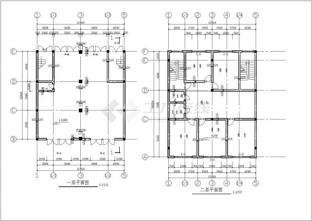 钢结构设计_私人住宅建筑结构全套CAD图-图一