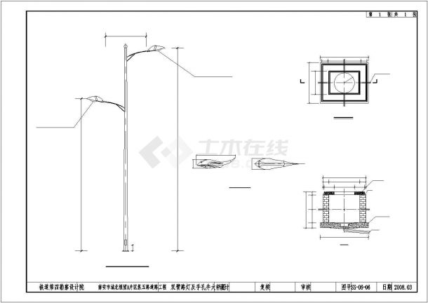 广州市白云区某市政道路路灯施工设计CAD图纸-图二