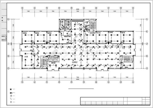 广州某1.1万平米五层框架结构图书馆全套电气设计CAD图纸-图二