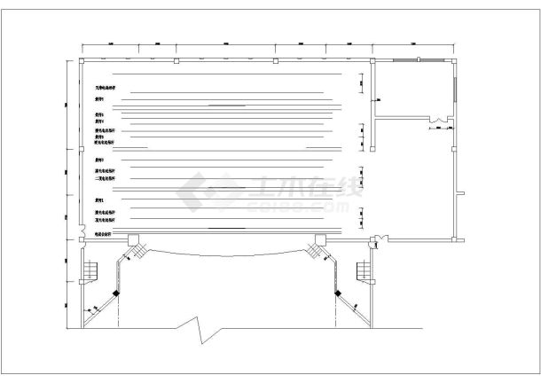 某大型演唱会舞台灯光音响工程全套设计CAD图纸-图一