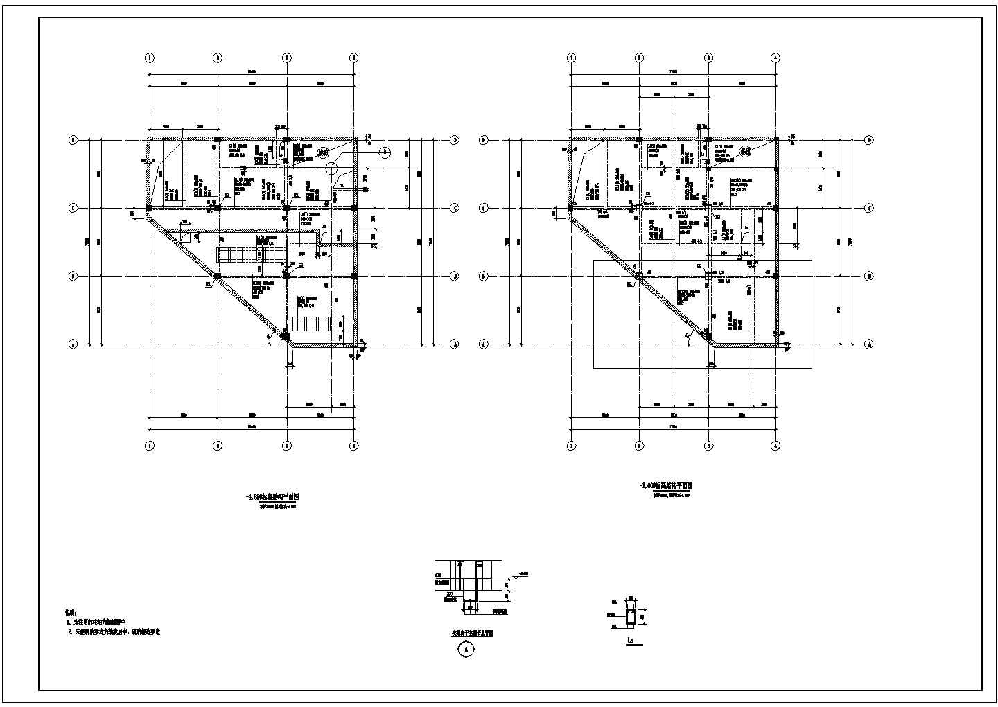 地下2层混凝土结构水泵房，包括抗浮计算