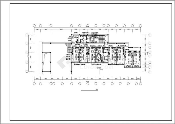 3900平米四层混合结构商务宾馆全套装修施工设计CAD图纸-图一