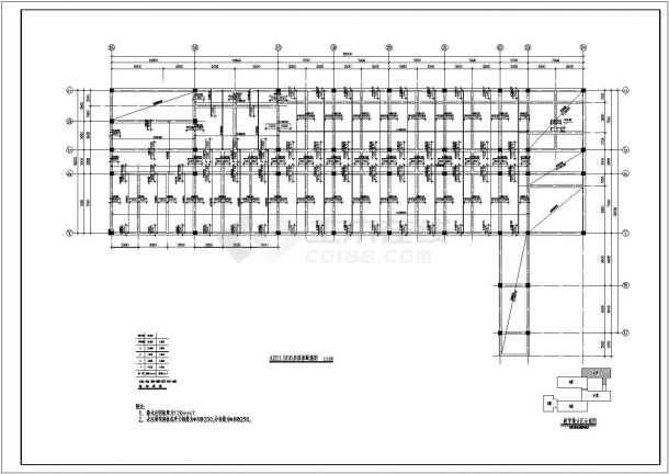 钢结构设计_坡屋面框架结构住宅设计CAD图-图二