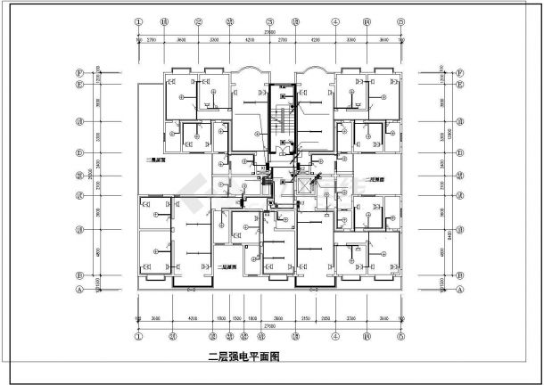某小高层住宅电气全套施工参考CAD详图-图二