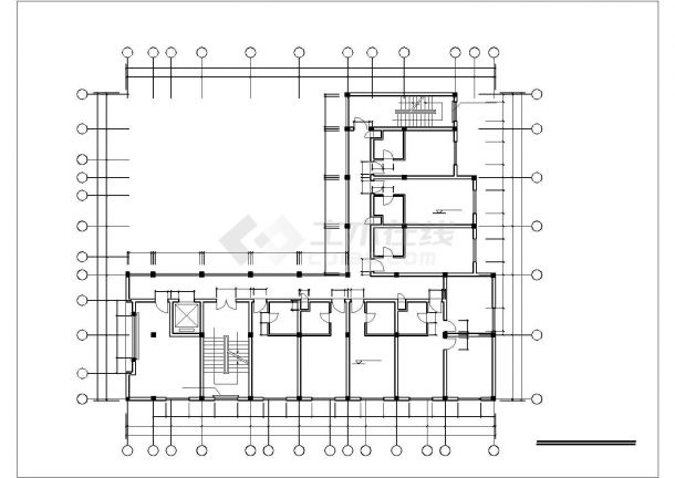 湖州市某商业街某9层框架结构商务宾馆建筑设计CAD图纸-图一