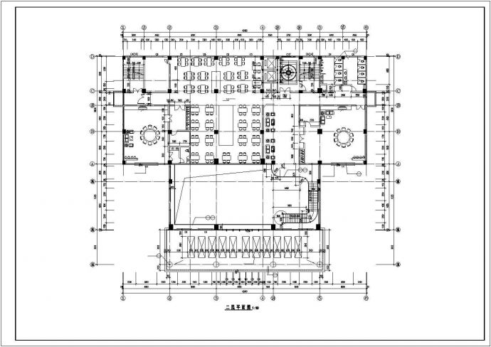 天津市某商业街9200平米10层框架结构商务酒店平立剖面设计CAD图纸_图1