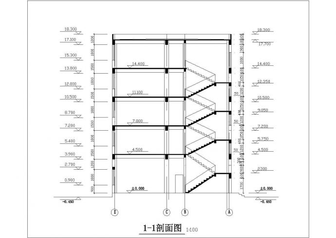 4100平米3层框架L型结构商务酒店平立剖面设计CAD图纸（含总图）_图1