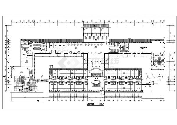 6000平米四层框架结构仿古建筑民宿宾馆建筑设计CAD图纸-图一