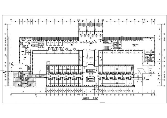 6000平米四层框架结构仿古建筑民宿宾馆建筑设计CAD图纸_图1