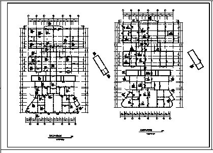 某市13层带负一层薄壁异形柱框架商住楼结构施工cad图纸-图二