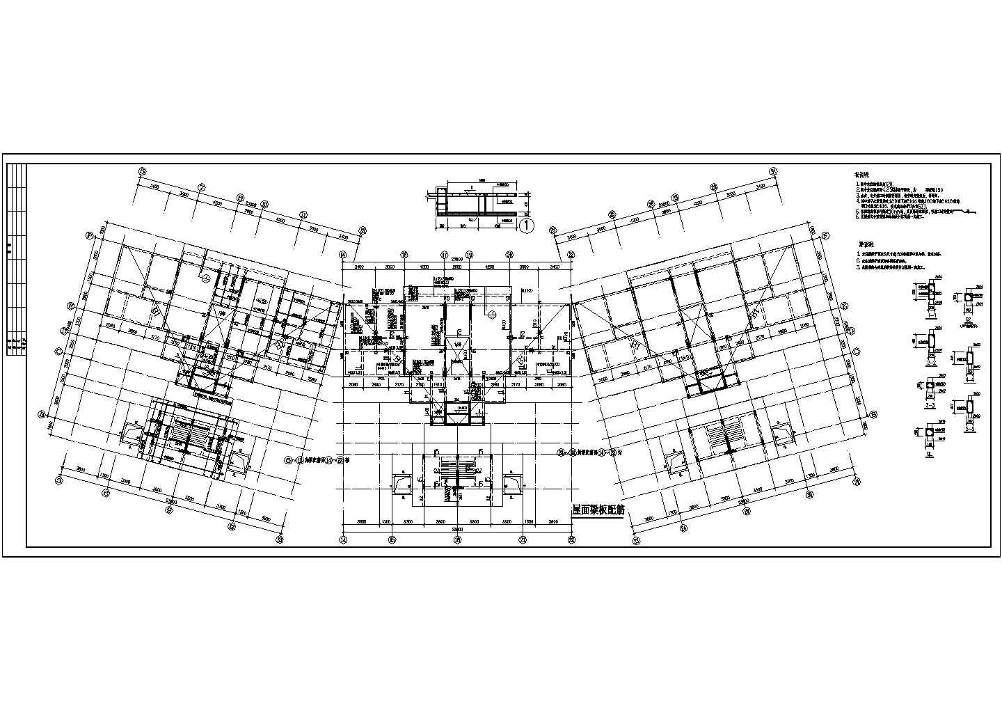 钢结构设计_小区住宅结构平面施工CAD图