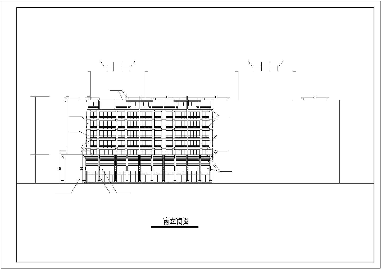 【苏州】某化工园多层商住楼全套建筑施工设计cad图