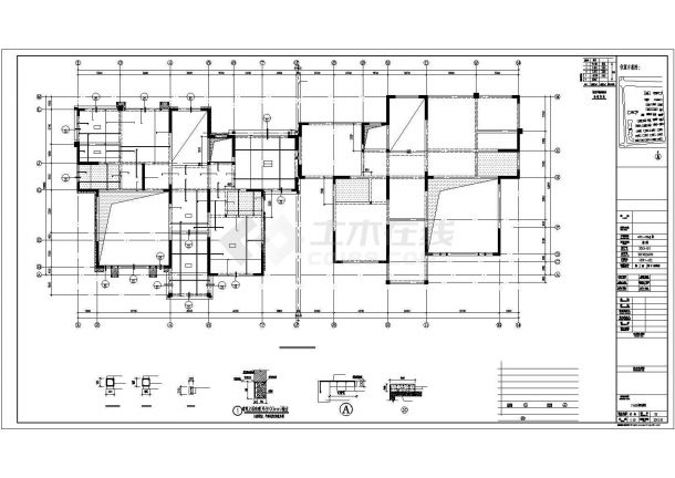 [河南]四层砖混结构别墅结构施工图-图一