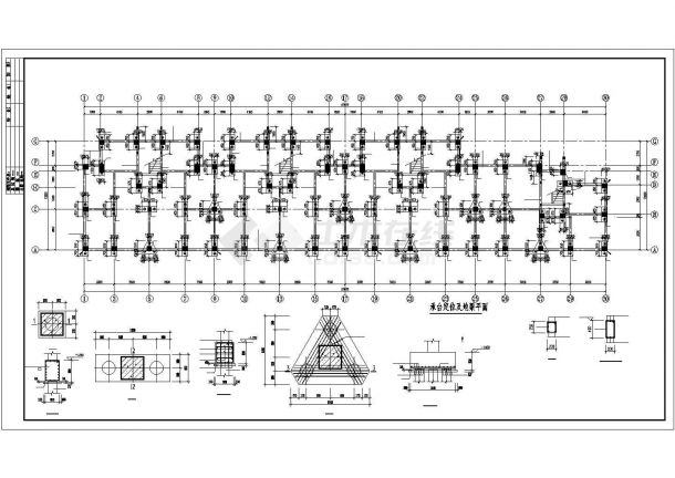 合肥市光华园小区异形柱6层砌体结构住宅楼全套结构设计CAD图纸-图二