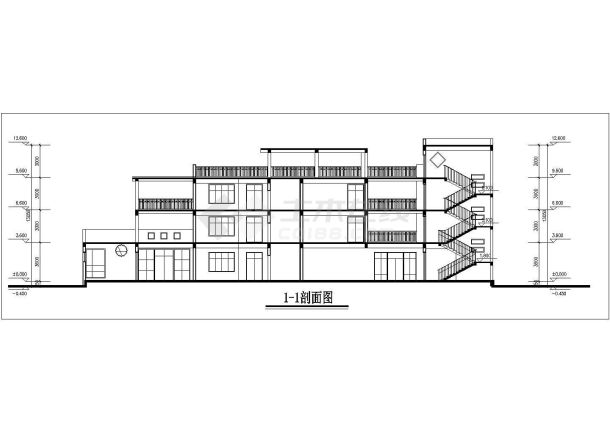 某地区幼儿园建筑布置施工方案图-图一