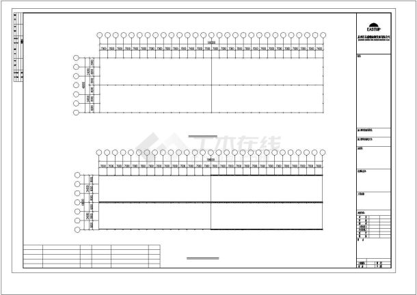 湛江市渠河路某大型水泥制造厂单层钢结构厂房全套设计CAD图纸-图二