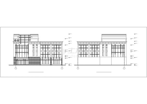 宁波市某工厂2670平米2层框架结构职工食堂建筑+结构设计CAD图纸-图一