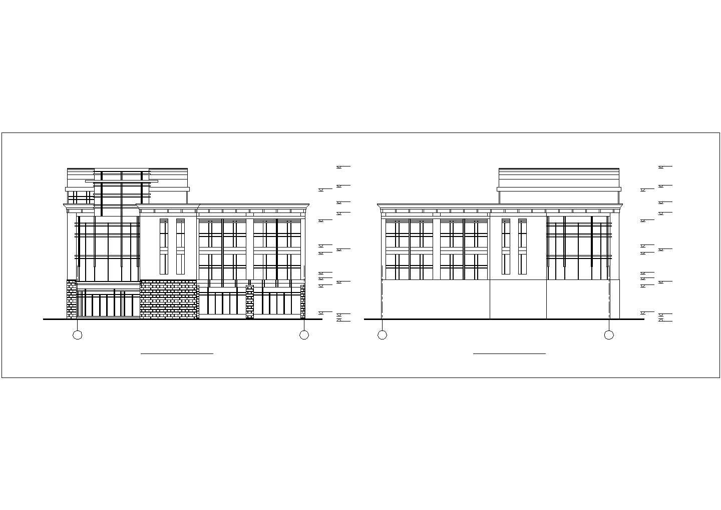 宁波市某工厂2670平米2层框架结构职工食堂建筑+结构设计CAD图纸