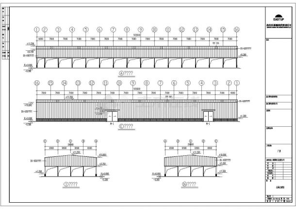钢结构设计_某地区石业有限公司钢结构设计CAD图-图二