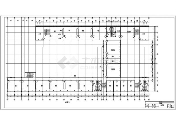 北京某小学6800平米四层框架结构教学综合楼建筑设计CAD图纸-图二