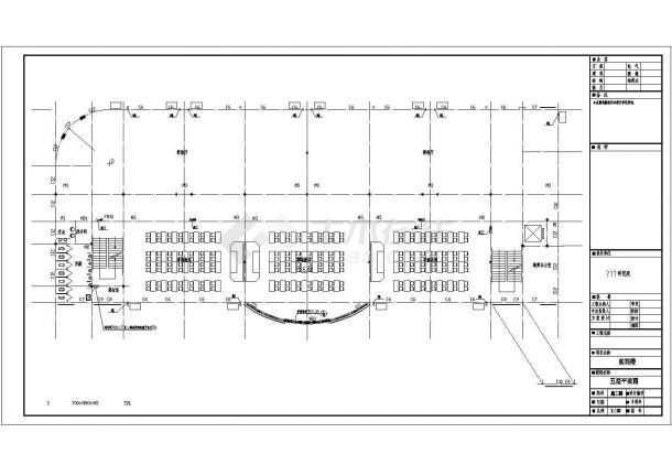 某学校6200平米五层框架结构教学实训楼建筑设计CAD图纸-图二