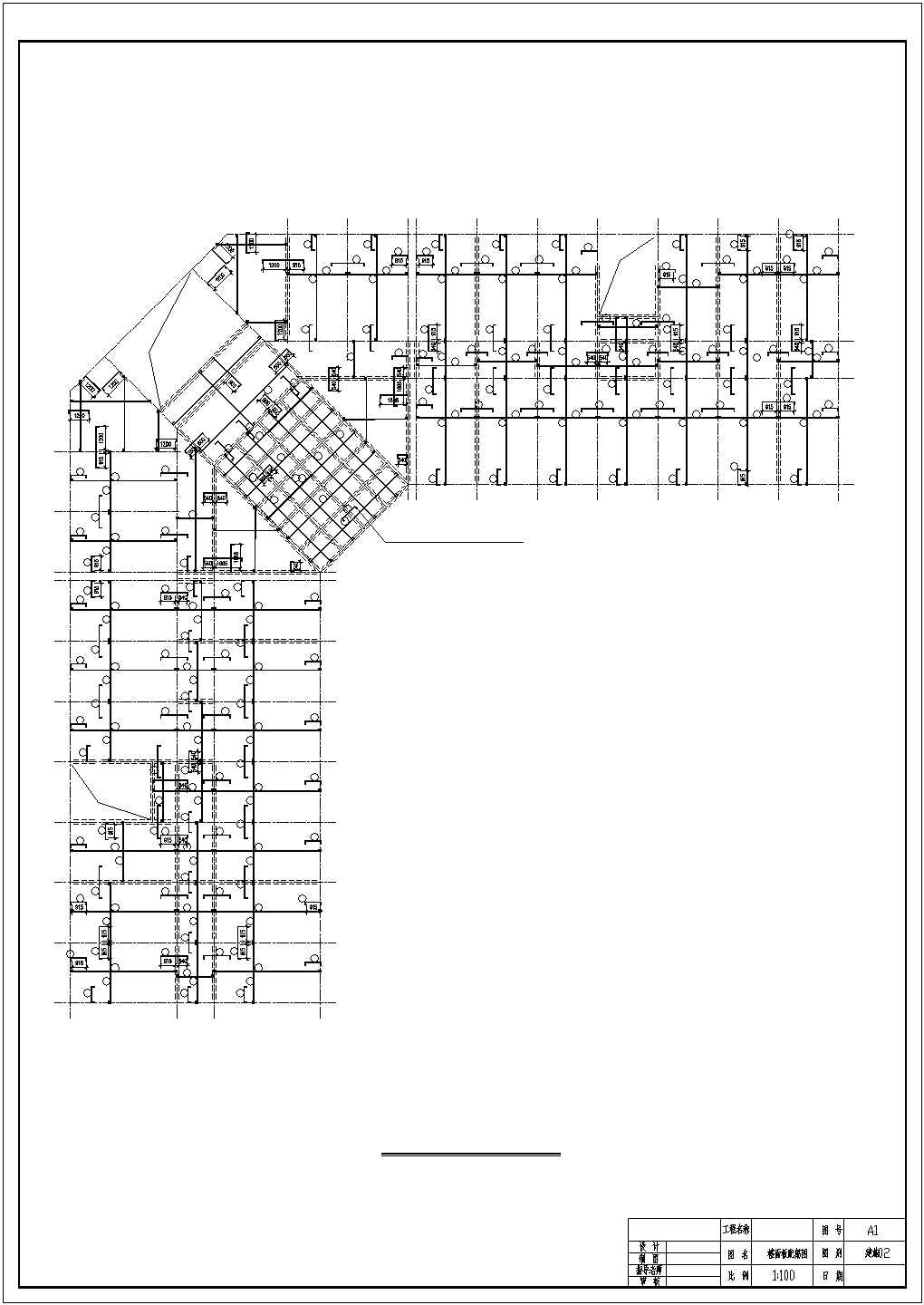潮州市某商业街6层框架结构商务旅馆全套结构设计CAD图纸