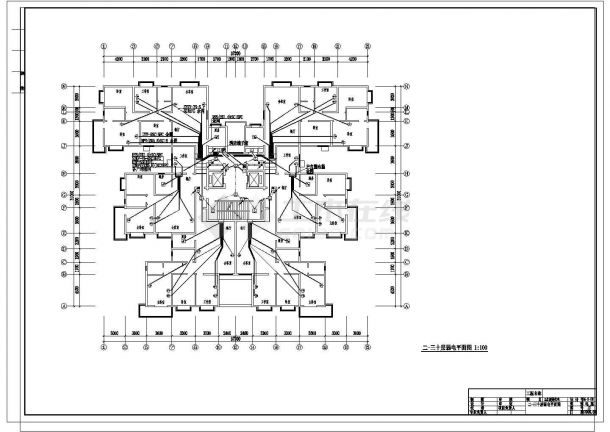 某三十层住宅电气设计CAD图纸-图一