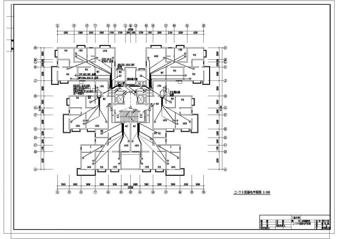 某三十层住宅电气设计CAD图纸_图1