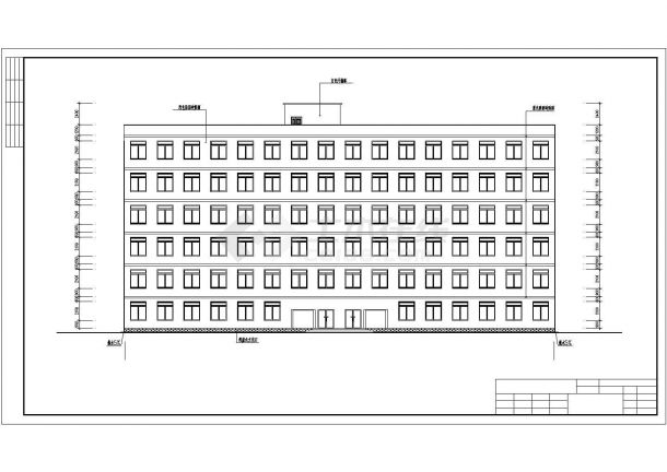 郑州某企业7层框架结构行政办公楼建筑设计CAD图纸-图一