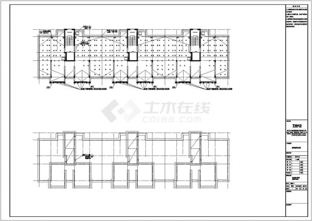 某大型11层框架结构商住楼建筑设计CAD图纸（底层商用）-图二