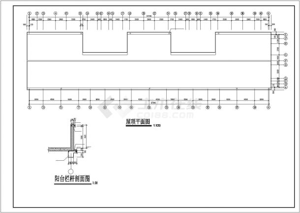 西宁市某小区5170平米8层框架结构住宅楼建筑+结构设计CAD图纸-图一