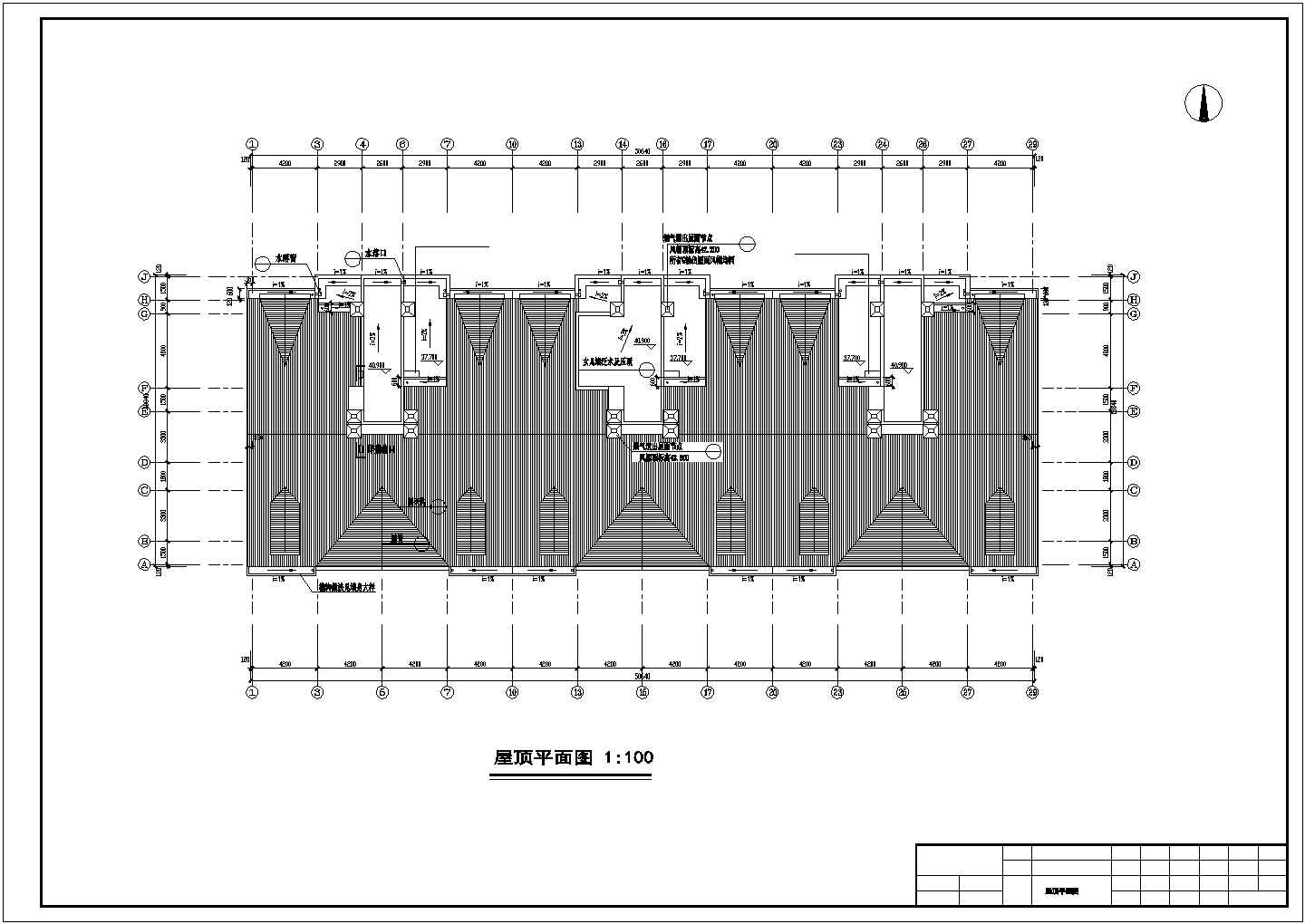 某小区大型13层框架结构住宅楼全套建筑设计CAD图纸