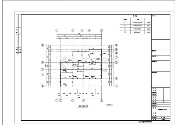两层钢框架结构别墅结构施工CAD图（含pkpm计算模型 建筑CAD图）_dwg-图二
