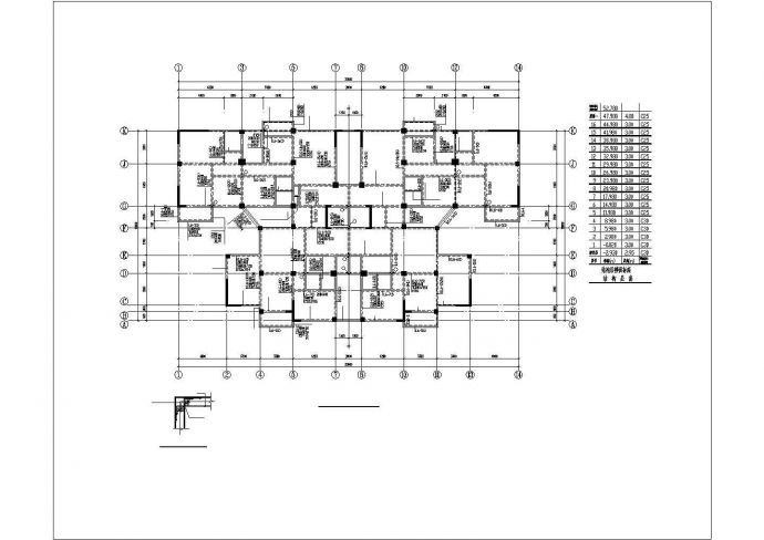 杭州市某小区16层框剪结构住宅楼全套结构设计CAD图纸_图1