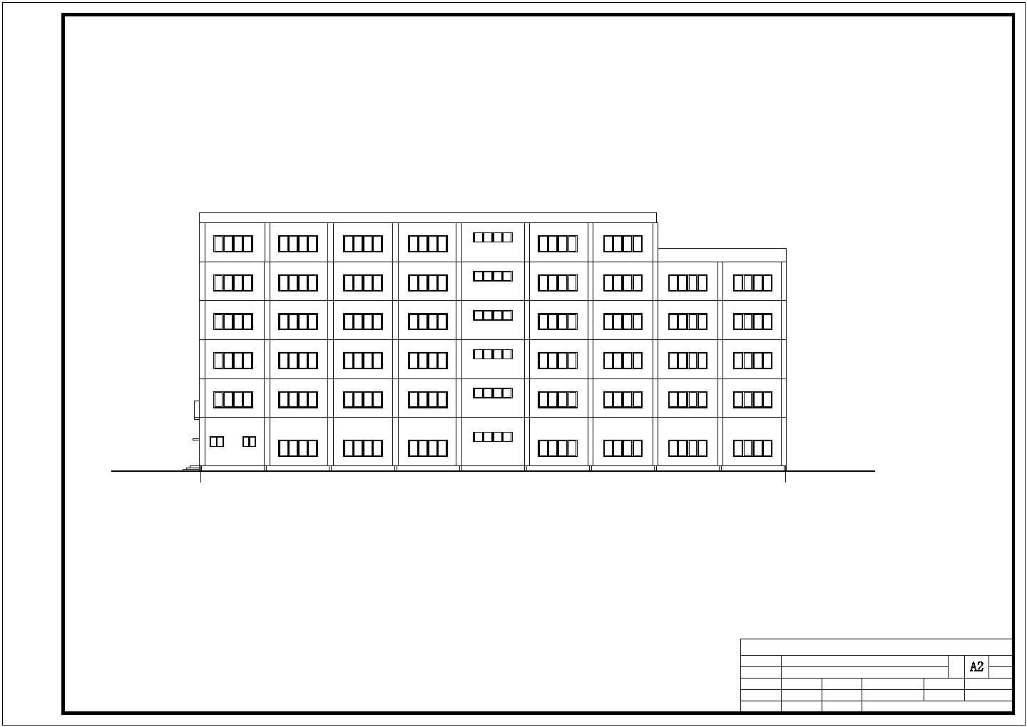某大学6600平米五层框架结构研究中心建筑设计CAD图纸