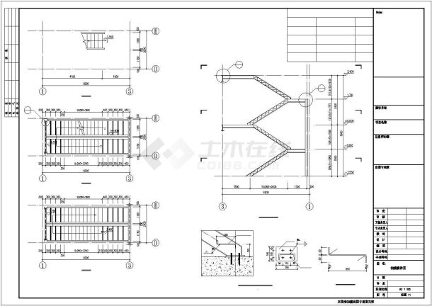 [苏州]两层钢框架结构别墅结构施工图（含pkpm计算模型建筑图）(CAD，22张图纸)-图二
